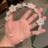 ホワイト | カチューシャ 花 パール | shoppinggo