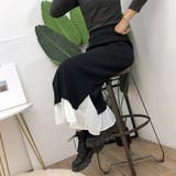 スカート ロング  タイトスカート 切り替え 着痩せ オシャレ カジュアル  | shoppinggo | 詳細画像6 