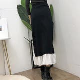 スカート ロング  タイトスカート 切り替え 着痩せ オシャレ カジュアル  | shoppinggo | 詳細画像7 