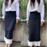 スカート ロング  タイトスカート 切り替え 着痩せ オシャレ カジュアル  | shoppinggo | 詳細画像11 