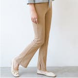 Bベージュ | レギンスパンツ レディース フレアリブパンツ | shoppinggo