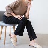 Bブラック | レギンスパンツ レディース フレアリブパンツ | shoppinggo