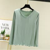 グリーン | VネックＴシャツ レディーストップス | shoppinggo