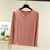 ピンク | VネックＴシャツ レディーストップス | shoppinggo