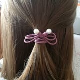 ヘアゴム パール おしゃれ 2連髪留め ヘアアクセサリー リボン結び シンプル | shoppinggo | 詳細画像4