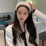 アイボリー | ふわふわ カチューシャ ファー ヘアバンド | shoppinggo