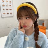 イエロー | ふわふわ カチューシャ ファー ヘアバンド | shoppinggo