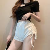 スウェットショートパンツ レディース サイドシャーリング | shoppinggo | 詳細画像6