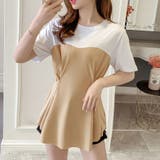 ベージュ | Tシャツ レディース 半袖トップス | shoppinggo
