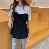 ブラック | Tシャツ レディース 半袖トップス | shoppinggo