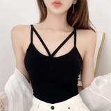 ブラック | 夏服 カップ付きキャミソール キャミタンクトップ | shoppinggo