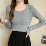 リブニット ラウンドネック 薄手 | shoppinggo | 詳細画像12 