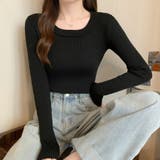 リブニット ラウンドネック 薄手 | shoppinggo | 詳細画像15 