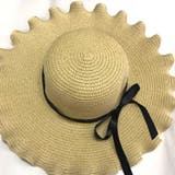 キャメル | 帽子 レディース つば広 リボン付き 麦わらHAT 紫外線対策 UVカット | shoppinggo