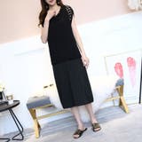 ブラック | Tシャツレディース 透かし彫り カットソー | shoppinggo