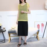 イエロー | Tシャツレディース 透かし彫り カットソー | shoppinggo