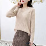 ライトベージュ | ニットセーター レディース 長袖 | shoppinggo