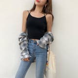 韓国ファッション 夏服 カップ付きキャミソール | shoppinggo | 詳細画像8 