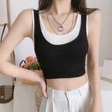 ブラック | 韓国ファッション 夏新作 タンクトップ | shoppinggo