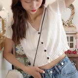 ホワイト | 韓国ファッション 夏服 サマーニット | shoppinggo