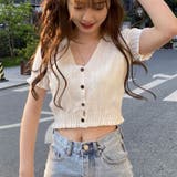 韓国ファッション 夏服 サマーニット | shoppinggo | 詳細画像10 