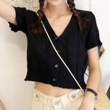 ブラック | 韓国ファッション 夏服 サマーニット | shoppinggo