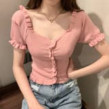 ピンク | 韓国ファッション 夏新作 サマーニットトップス | shoppinggo