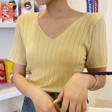 イエロー | 韓国ファッション 夏新作 サマーニット | shoppinggo