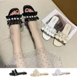 ブラック | サンダル パール レディース | shoppinggo
