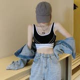 夏服タンクトップ ショート丈 胸パット付 | shoppinggo | 詳細画像9 