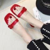 レッド | サンダル レディース スクエアトゥ | shoppinggo