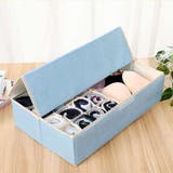 ブルー | 下着収納 17マス仕切り収納ケース 仕切り収納 | shoppinggo