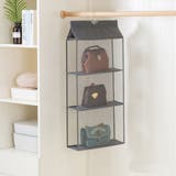 グレー | バッグ収納 3段 吊り下げ | shoppinggo