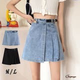 韓国ファッション デニムミニスカート ハイウエスト | shoppinggo | 詳細画像1 