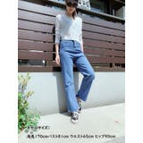デニムパンツレディース ジーンズ 大きいサイズ ズボン 美脚効果 ワイドパンツ | shoppinggo | 詳細画像3 