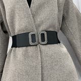 ゴムベルト レディース 幅広 太ベルトバックル付 細見え ラクチン おしゃれ | shoppinggo | 詳細画像11 