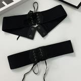 ゴムベルト レディース 幅広 太ベルトバックル付 細見え ラクチン おしゃれ | shoppinggo | 詳細画像3 