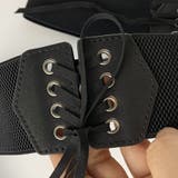 ゴムベルト レディース 幅広 太ベルトバックル付 細見え ラクチン おしゃれ | shoppinggo | 詳細画像4 