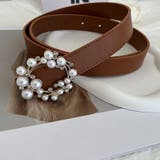 ブラウン | ベルト パール レディース | shoppinggo
