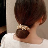 ベージュ | ヘアゴム パール バブル | shoppinggo