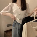 韓国ファッション 夏新作 サマーニットトップス | shoppinggo | 詳細画像12