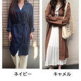ロングシャツ春アウターチュニックシャツ オフィスカジュアルシャツカーディガン | shoppinggo | 詳細画像2