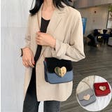 ブラック | ショルダーバッグ ハート 鞄 | shoppinggo