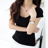 Tシャツ カットソー 無地 レディース トップス プルオーバー ゆったり | shoppinggo | 詳細画像11 