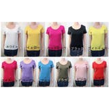 Tシャツ カットソー 無地 レディース トップス プルオーバー ゆったり | shoppinggo | 詳細画像13 