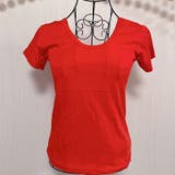 レッド | Tシャツ カットソー 無地 レディース トップス プルオーバー ゆったり | shoppinggo