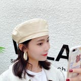 ベージュ | 韓国ファッション レディースベレー帽 小顔効果 | shoppinggo