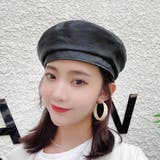ブラック | 韓国ファッション レディースベレー帽 小顔効果 | shoppinggo