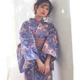1.瑠璃紺色に薔薇重ね | 浴衣 セット レディース | Dita