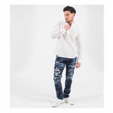 LUDIレーザーR加工ストレッチデニムパンツ Indigo ストレートデニムパンツ | SILVER BULLET | 詳細画像6